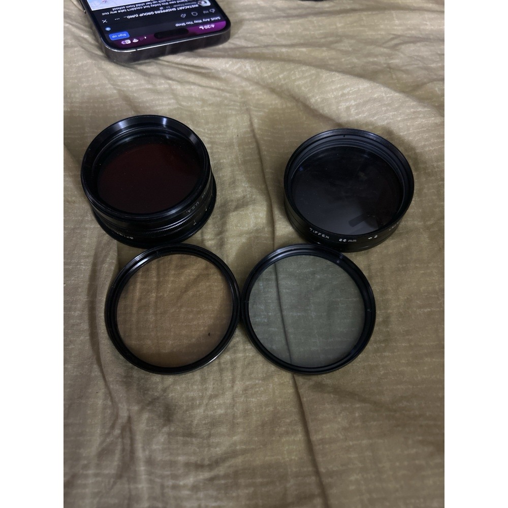 55mm Camera Filter Lot of 4‎ Hoya Pro 82A Tiffen +2 Vintage Japan